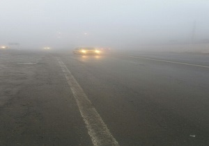 مه غلیظ و کاهش دید در سطح جاده‌های سردشت