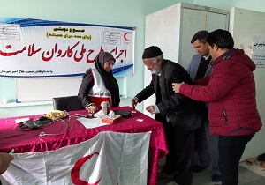 اجرای طرح کاروان سلامت هلال احمر تفت در روستای زردین
