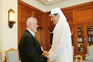 دیدار هیئتی از حماس با امیر قطر