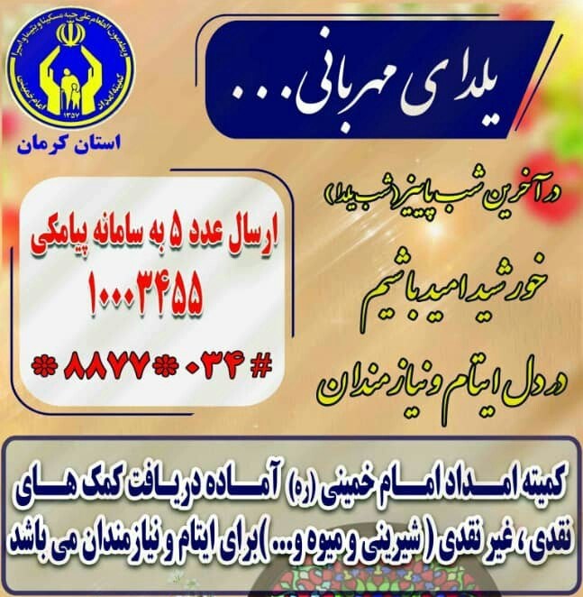 رشد ۲۵۰ درصدی کمک&zwnj;های مردمی طرح یلدا پارسال