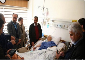 عیادت استاندار قزوین از دکتر احسان اشراقی