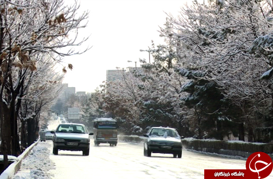 تصاویری از بارش برف در شهرکرد