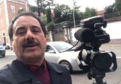 پلاتوهای موبایلی حمید معصومی&zwnj;نژاد درباره استراماچونی از مقابل بانک سپه و سفارت ایران در رم + فیلم