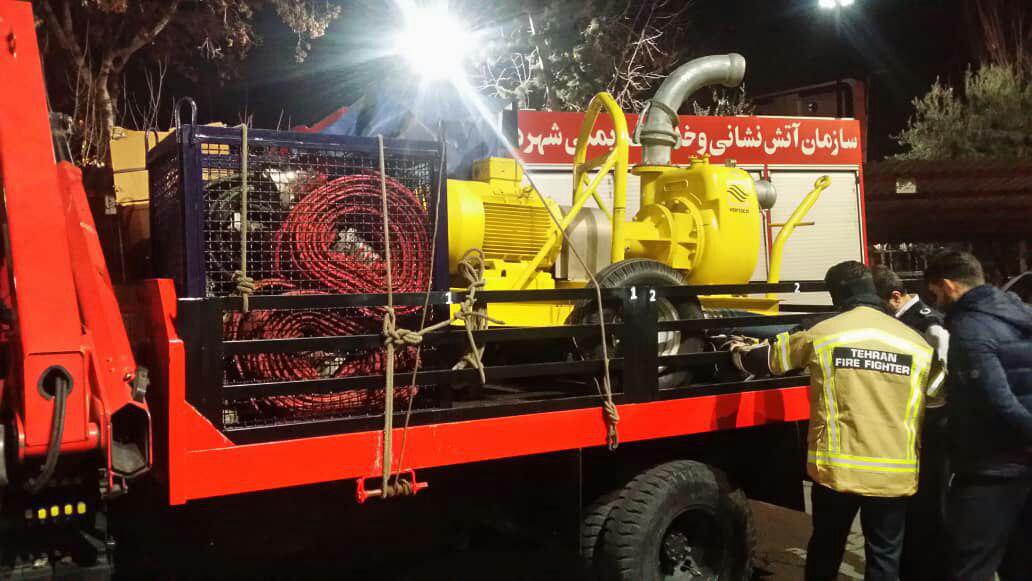 اعزام تیم واکنش سریع سازمان آتش نشانی شهر تهران به استان خوزستان