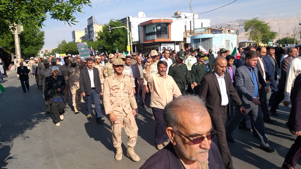 راهپیمایی مردم دهلران در اعلام انزجار از آشوبگران