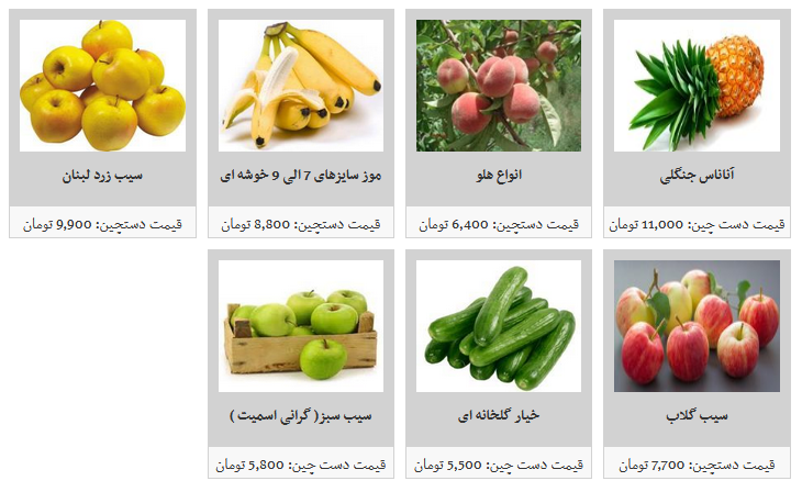 میوه دستچین در غرفه های تره بار کیلویی چند؟ + قیمت
