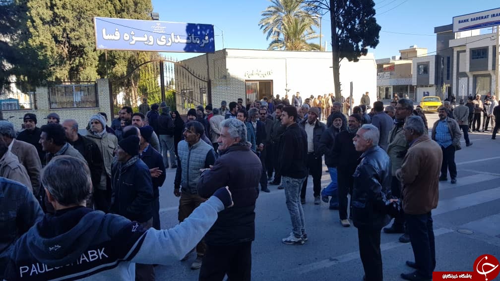 تجمع کارگران کارخانه قند فسا برای سومین بار در ۱۰ روز گذشته