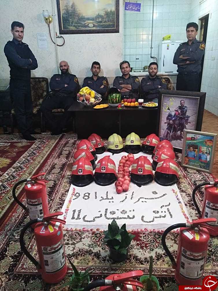 جشن شب یلدای امدادگران آتش نشانی شیراز + تصاویر