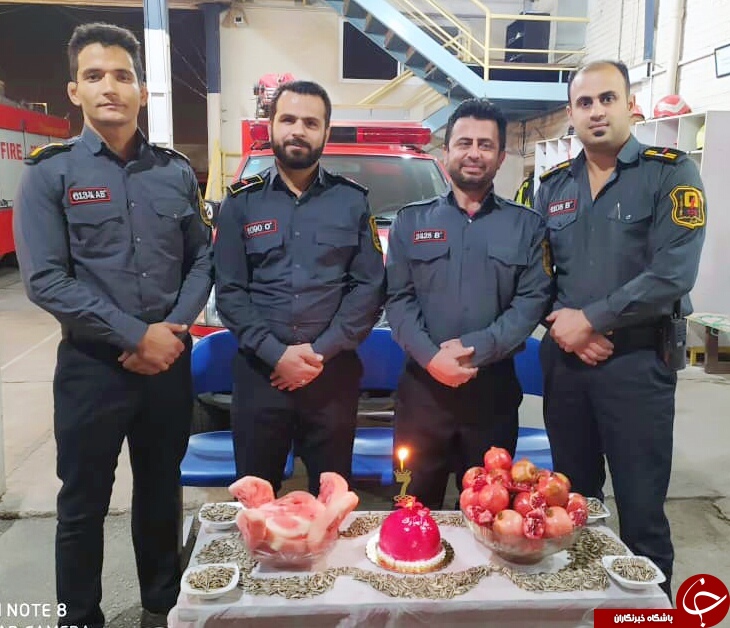 جشن شب یلدای امدادگران آتش نشانی شیراز + تصاویر