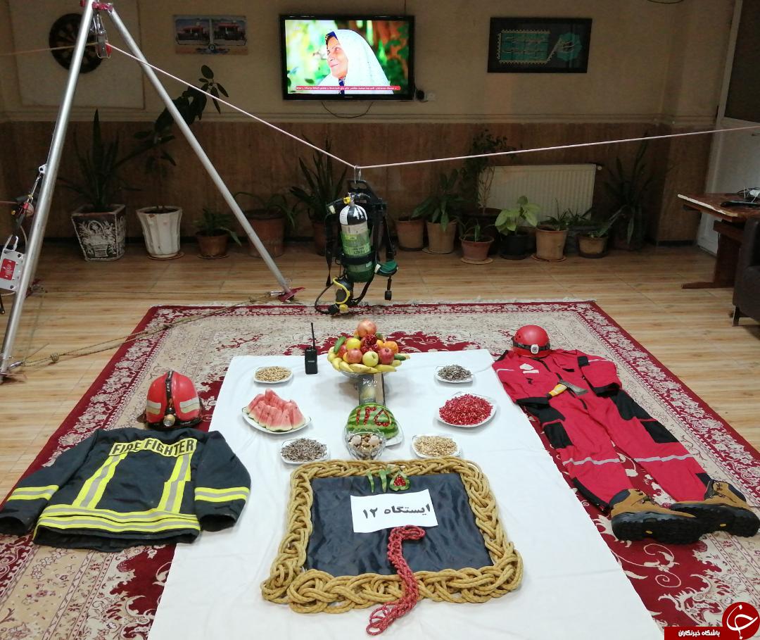 جشن شب یلدای امدادگران آتش نشانی شیراز + تصاویر