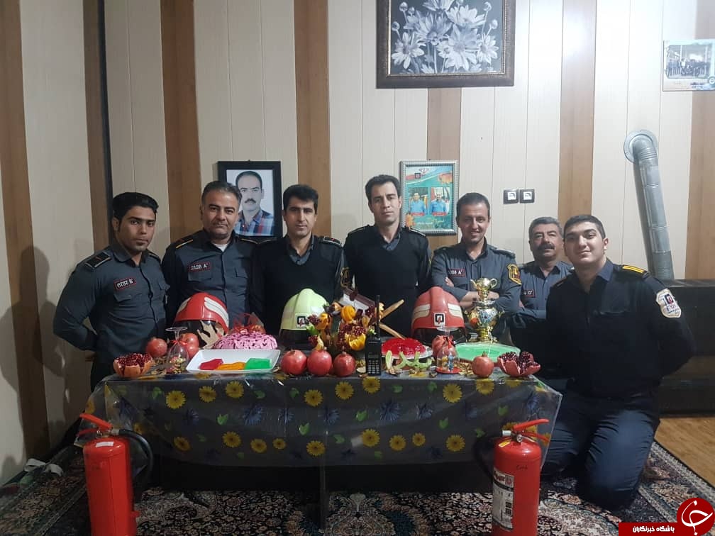 جشن شب یلدای امدادگران آتش نشانی شیراز + تصاویر