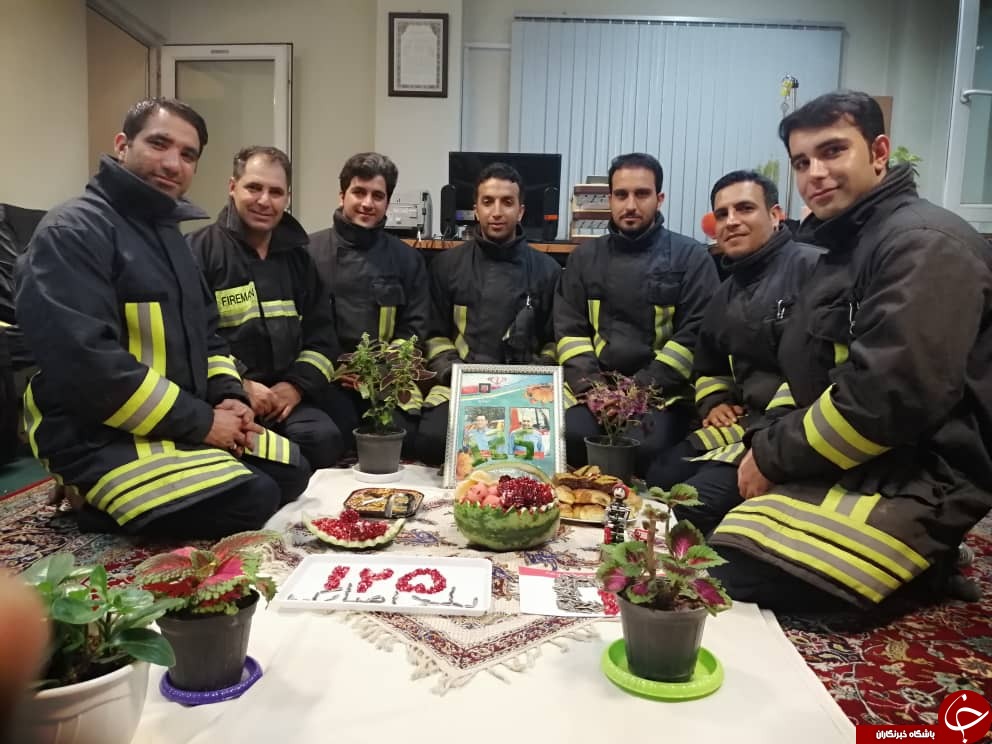 جشن شب یلدای امدادگران آتش نشانی شیراز + تصاویر