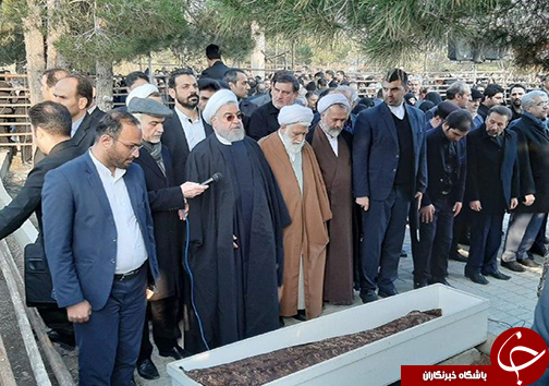 پیکر خواهر رئیس جمهور تشییع شد +فیلم و تصاویر