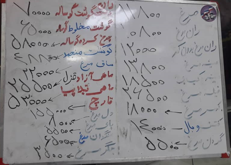 قیمت مواد غذایی پس از اصلاح قیمت بنزین +جدول
