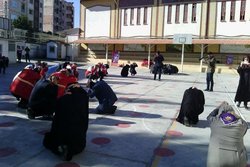 مانور سراسری زلزله در مدارس استان زنجان