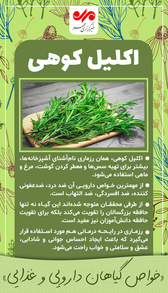با اکلیل کوهی، غذاهای&zwnj;تان را طعم&zwnj;دار کنید