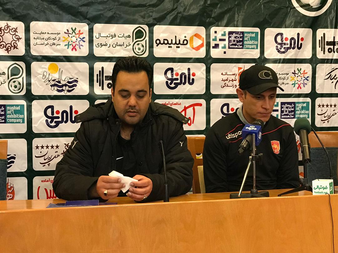 نشست خبری گل محمدی و سراج پیش از بازی شهرخودرو و صنعت نفت آبادان