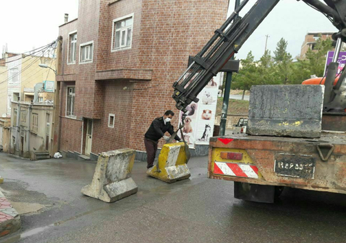 ادامه مسدود کردن معابر سطح شهر مهاباد