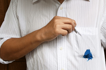 ۱۵ روش برای پاک کردن لکه جوهر