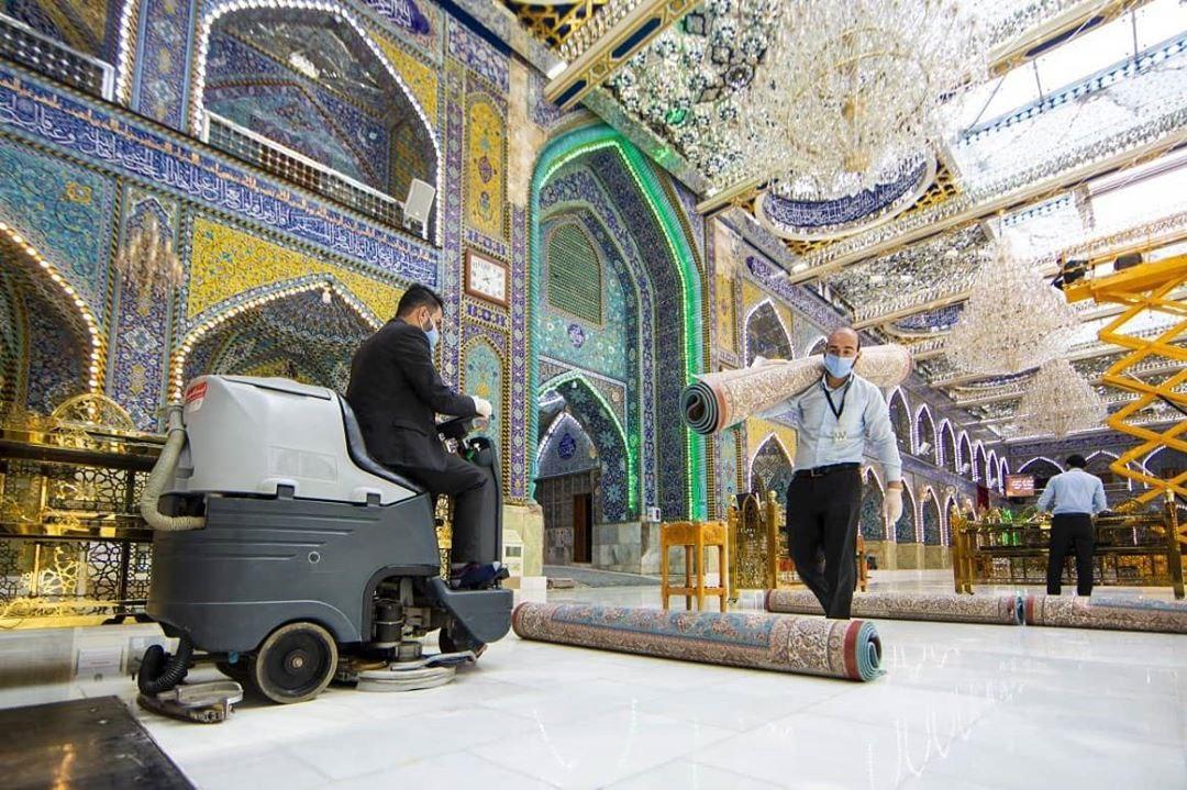۹۰ درصد فرش&zwnj;های حرم حضرت ابوالفضل (ع) جمع شد