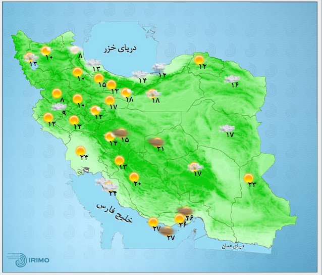 آخرین وضعیت آب&zwnj;وهوا و محور&zwnj;های مواصلاتی کشور در پانزدهم فروردین