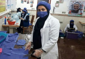 تولید ماسک با کمک آموزگاران سوسنگردی