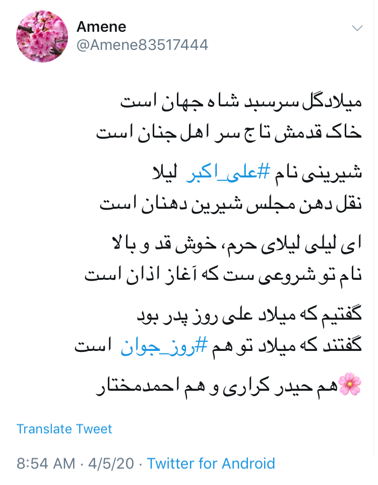 &rlm;و خدا خواست كه يك بار دگر در عالم مصطفي آينه در آينه تكرار شود