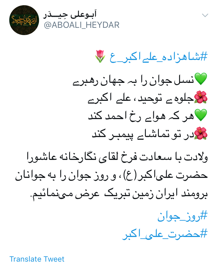 &rlm;و خدا خواست كه يك بار دگر در عالم، مصطفی آينه در آينه تكرار شود