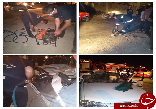 واژگونی خودرو در خرمشهر