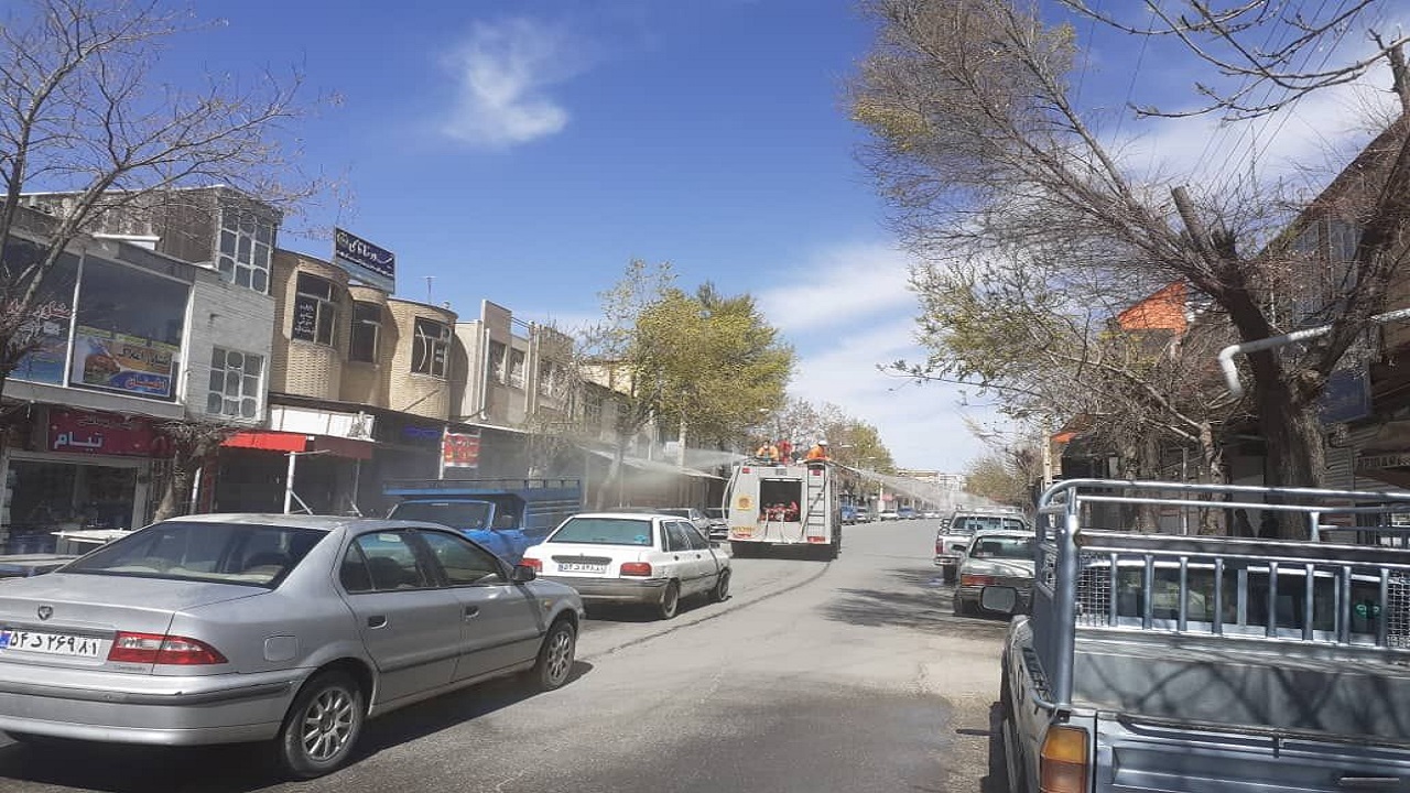 ضدعفونی کردن معابر فارسان