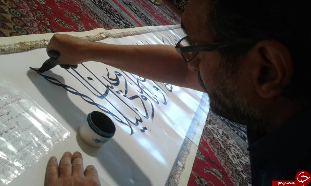 کتابت دعای فرج با ناخن انگشت شست برای نخستین بار در جهان + تصاویر