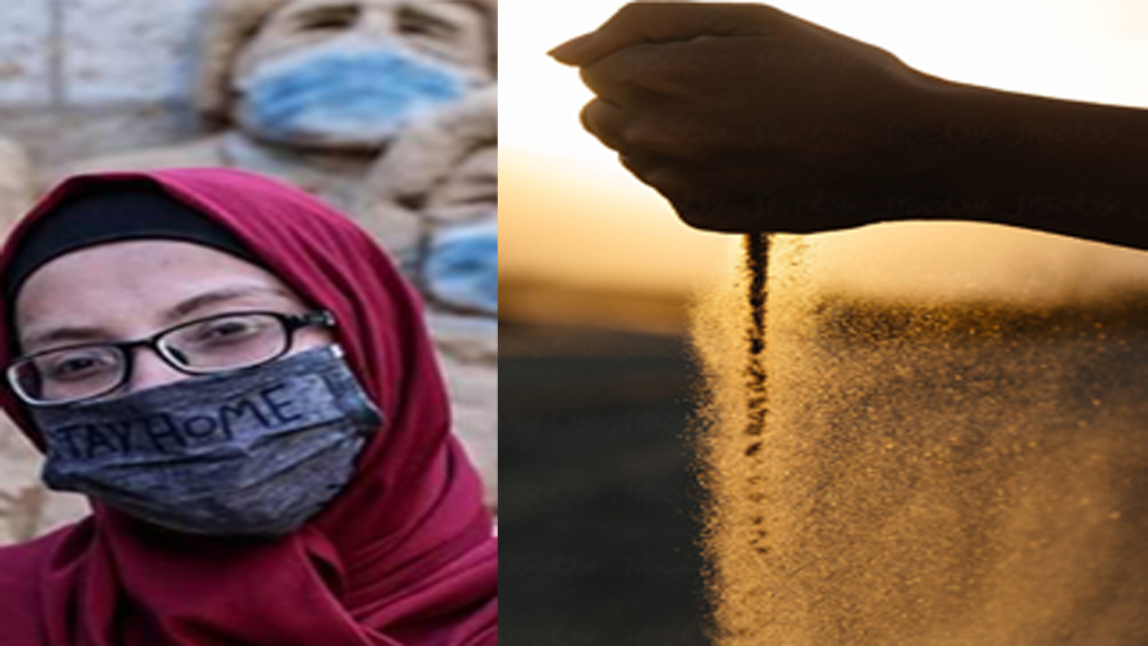 دختر فلسطینی با شن‌های بادی حرف‌هایش را به گوش مردم جهان می‌فرستد! + تصاویر