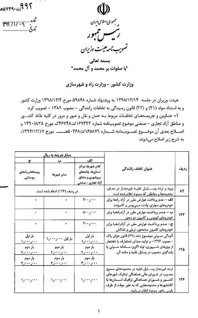 جریمه ورود به منطقه طرح ترافیک ۵ برابر می&zwnj;شود