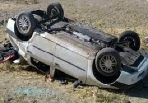 پنج مصدوم بر اثر واژگونی خودرو
