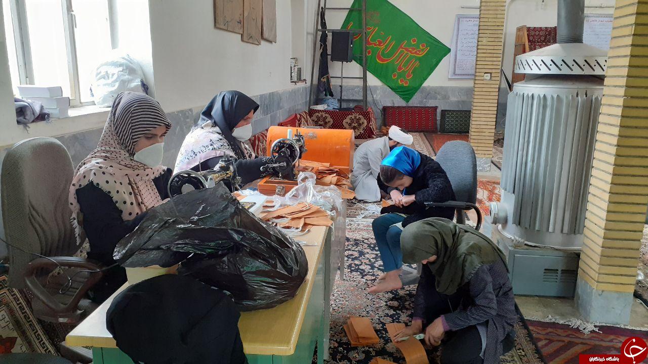 تولید ماسک رایگان در روستای &laquo;مدان&raquo; الموت شرقی + تصاویر