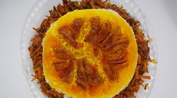 طرز تهیه ته دیگ مرغ زعفرانی