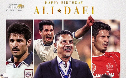 تبریک اینستاگرامی AFC به مناسبت روز تولد علی دایی