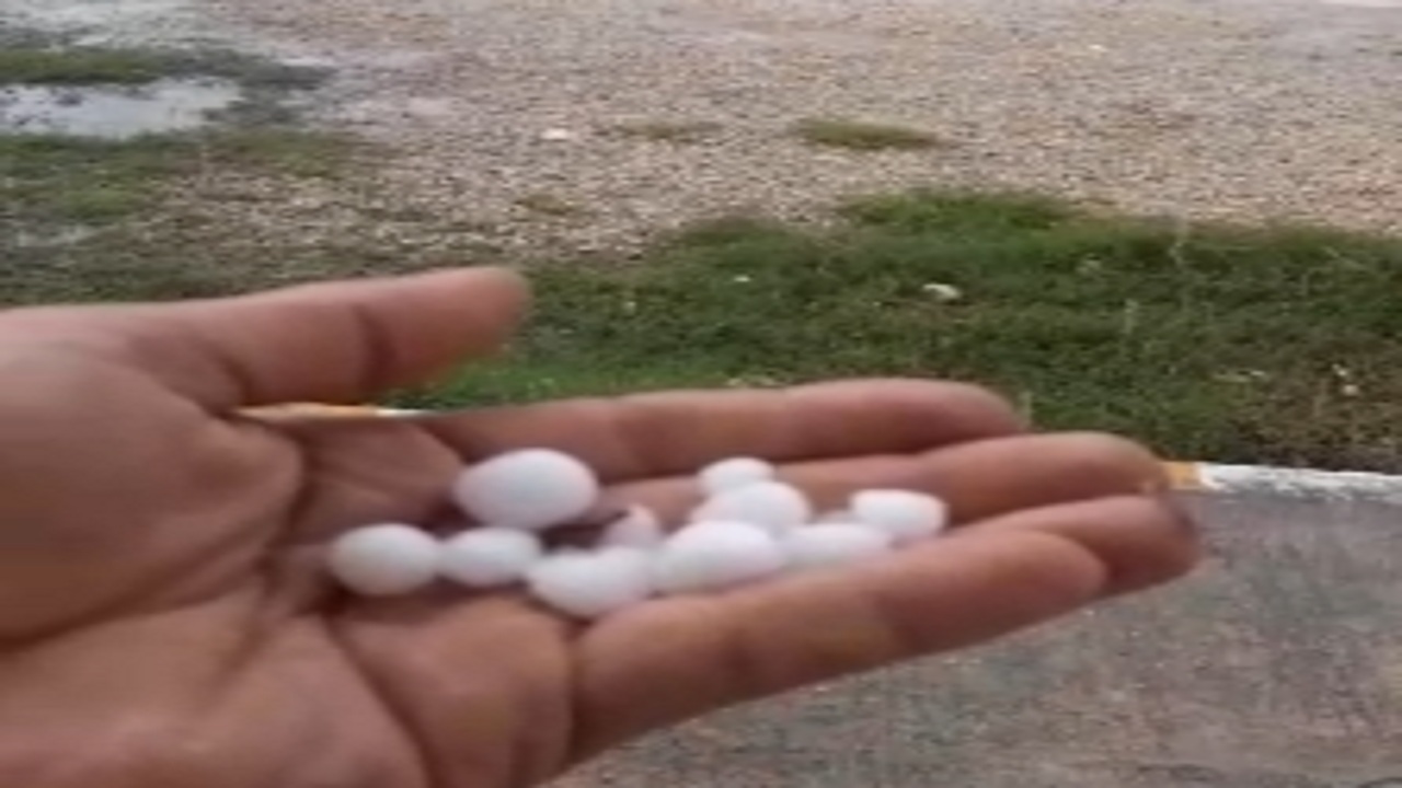 بارش تگرگ در جنوب استان بوشهر