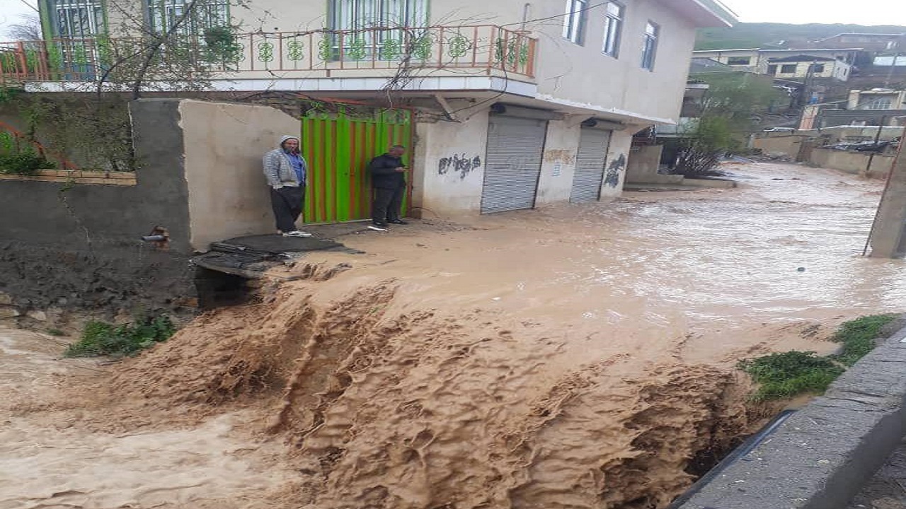 سیل در روستای &laquo;کرکیخان&raquo; بروجرد + فیلم
