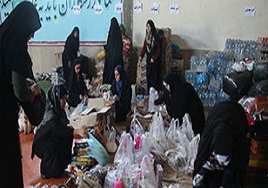 توزیع ۹۰ سبد حمایتی به همت پایگاه حضرت خدیجه (س) بهار بین نیازمندان