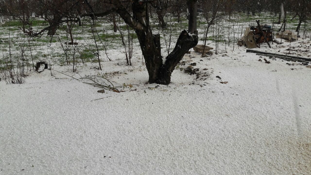 بارش شدید تگرگ در خوی