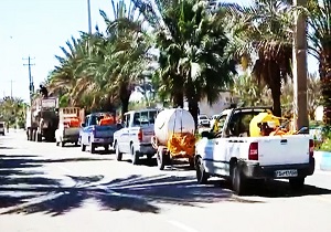 برگزاری رزمایش گندزدایی توسط بسیج بافق