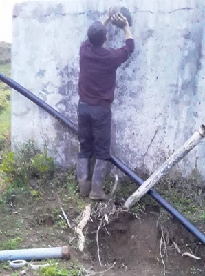 قطع آب شرب روستای نارنج بن لنگرود بر اثر رانش زمین