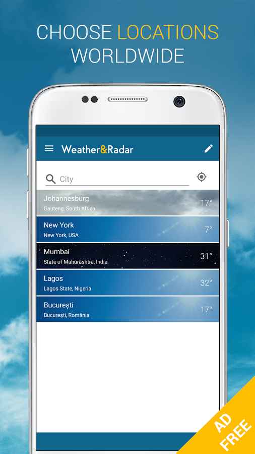 دانلود Weather & Radar Pro Ad-Free 2020.7.1 دقیق ترین برنامه هواشناسی موبایل