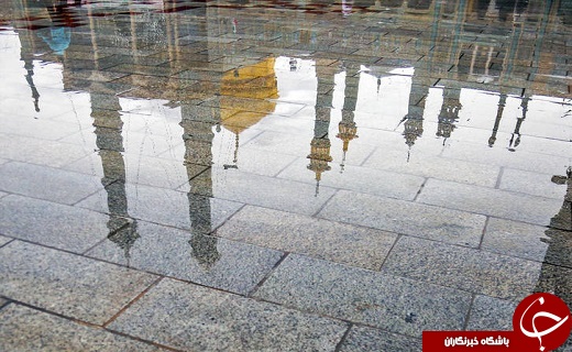 بارش زیبای باران بهاری در قم
