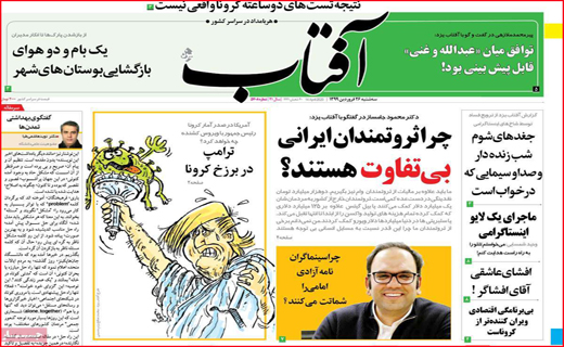 نیم صفحه نخست روزنامه های استانی؛