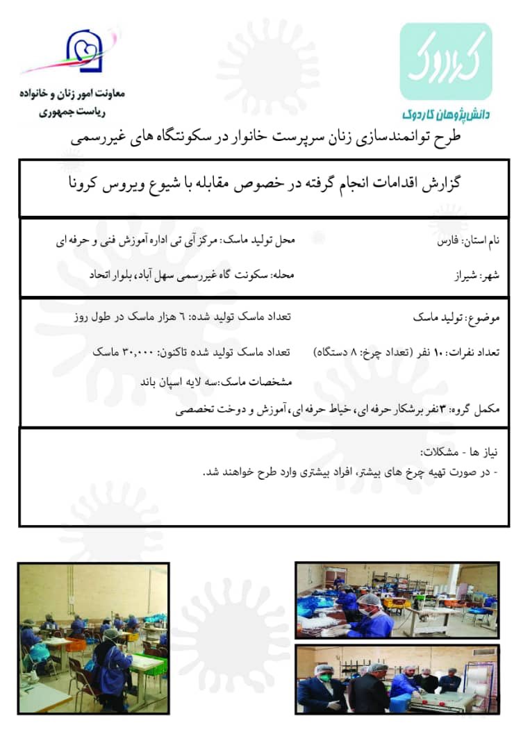 آخرین خبر ابتکار برای طرح توانمنسازی زنان سرپرست خانوار