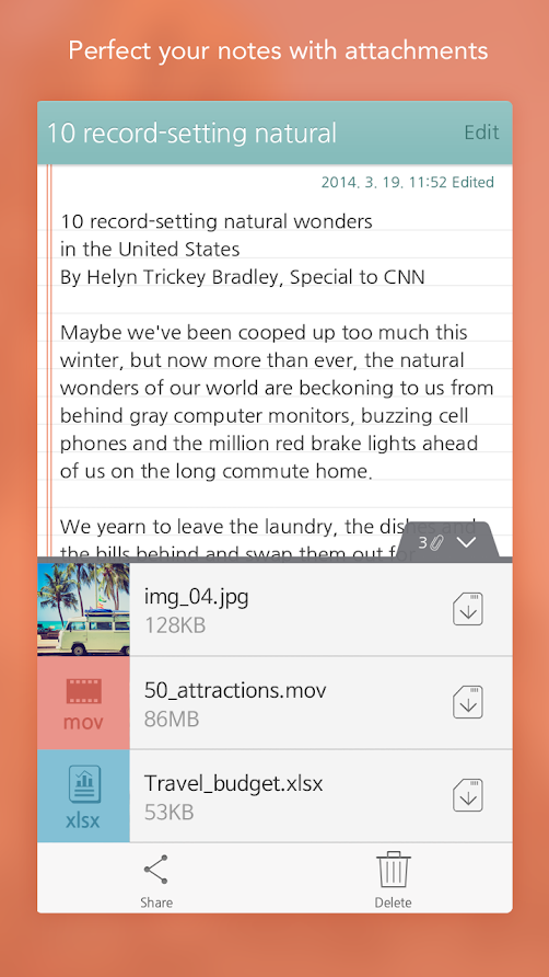 دانلود SomNote &ndash; Beautiful note app Full 2.3.13 &ndash; اپلیکیشن یادداشت برداری سام نوت