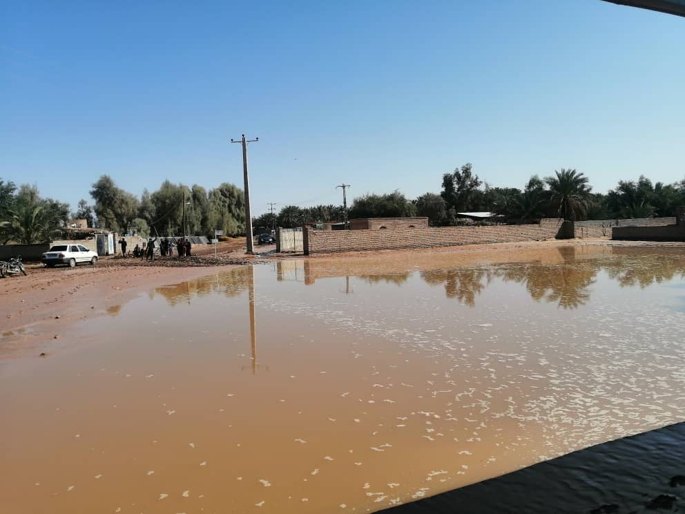 جاری شدن سیلاب در روستا&zwnj;های شهداد