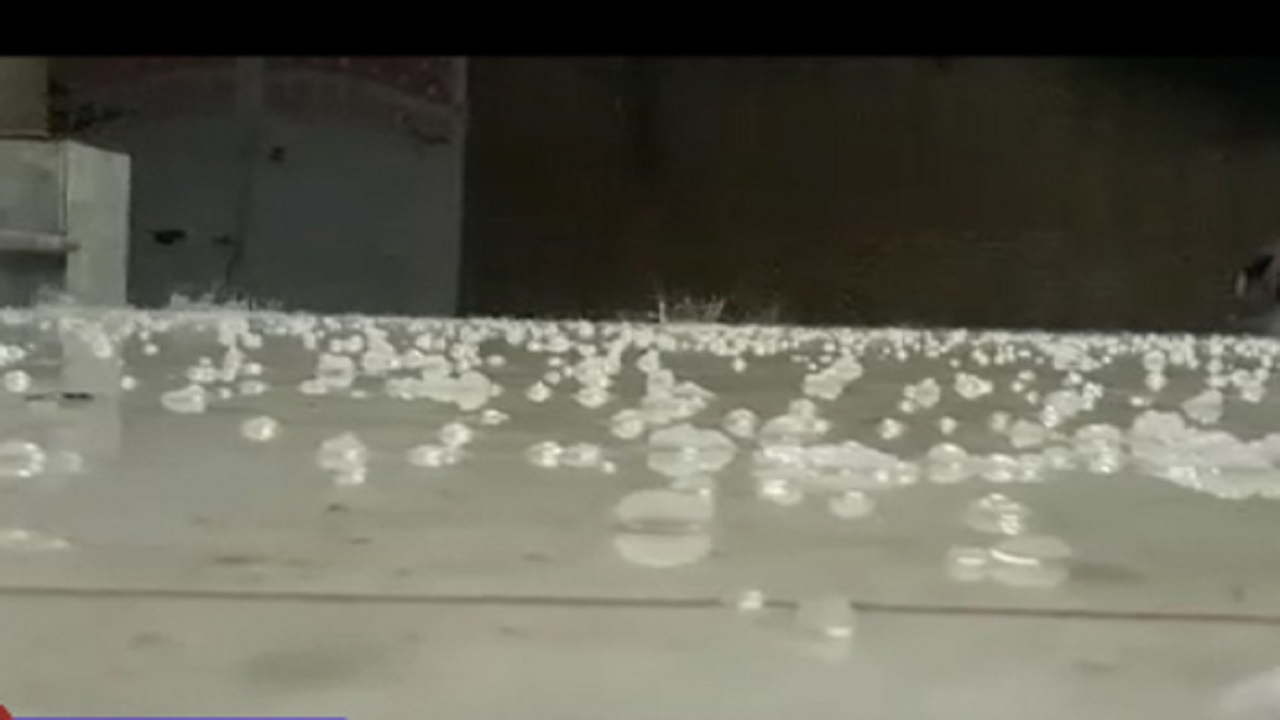 بارش تگرگ در خوزستان + فیلم